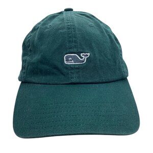 Vineyard Vines Green Cotton‎ Baseball Cap Embroidered Whale Logo Adjustable